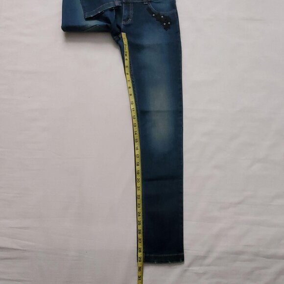 Benetton Jeans Women's Adjustable Waist Stretch Slim Denim Jeans Waist 28 NWT - Picture 14 of 16